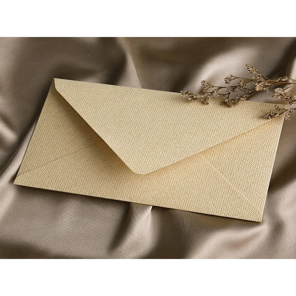 Chinese style Bview Art Linen Brown Paper Envelope Not Easily Damaged Paper Thickness Literary Envelope Paper