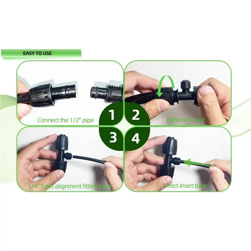 Handy Tool 10PCS 16Mm To 4/6Mm 3 Way Hose Connector Tee For Irrigation