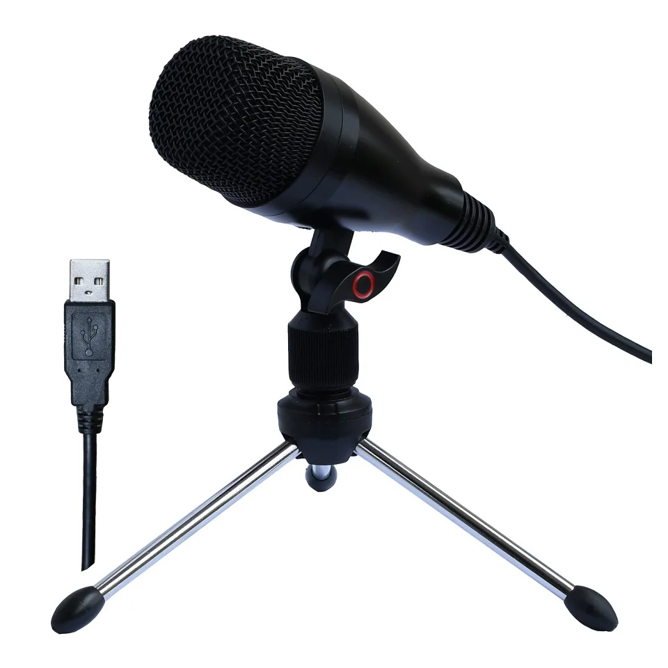 

FREEBOSS CM-03 Electret USB Computer Cardioid Speech Instruments Condenser Microphone With Tripod for Podcast Laptop PC Record