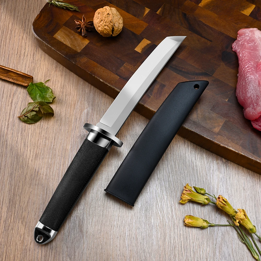 Samurai style kitchen knife sharp Meat cleaver with sheath multi-purpose boning knife kitchen accessories kitchen barbecue lools