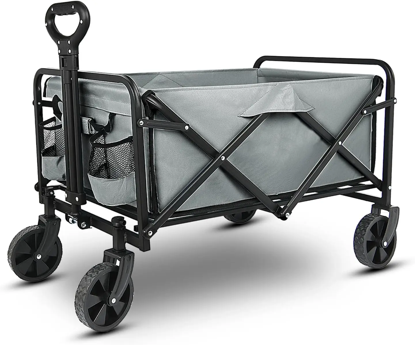 

Складной вагон - складные садовые тележки 220 фунтов с вездеходными колесами для кемпинга на открытом воздухе, занятий спортом, покупок, садоводства - тяжелый D