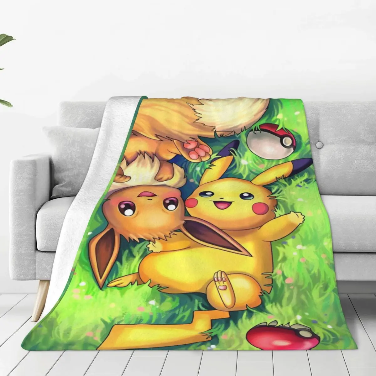 Pokemon Pikachu Flannel Blankets Warm Throw Blanket for Home Decor Travel Graphic Bedspread Sofa Bed Cover