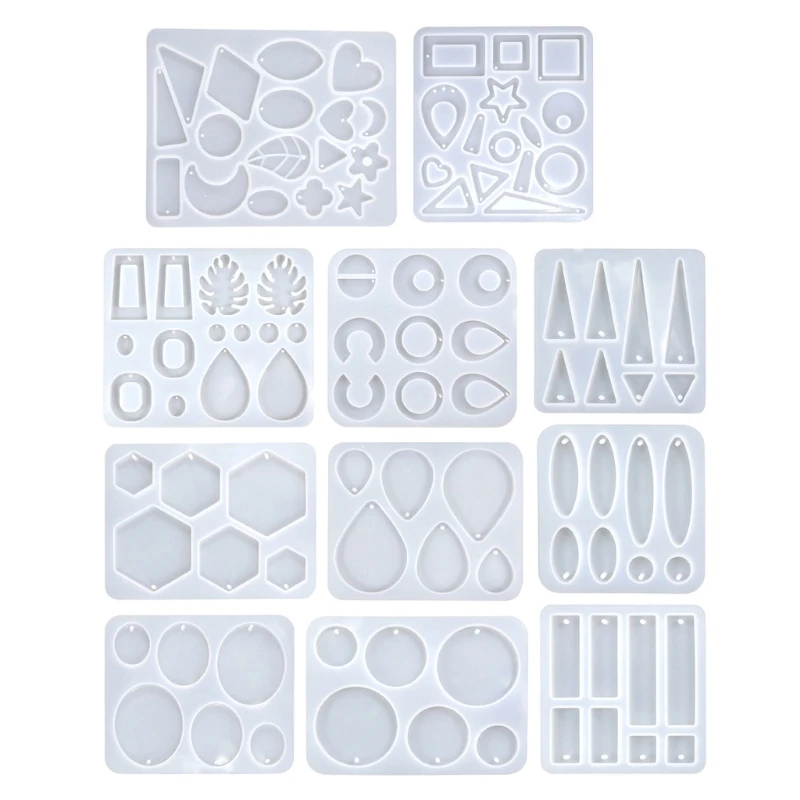 Crystal Droplet Silicone Mold Adorable Earrings Pendants Moud for Craft Lovers 3XUA