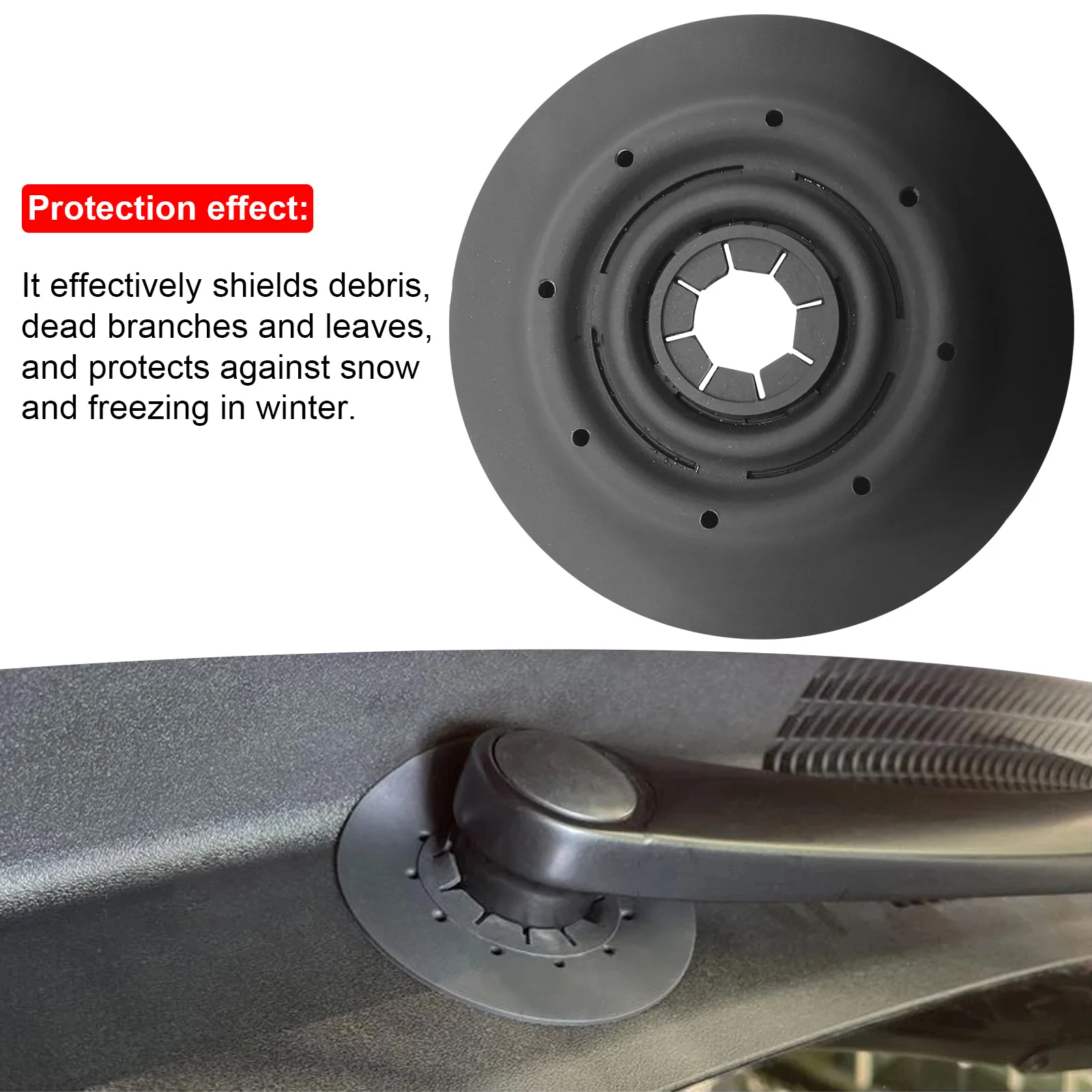 

Universal Car Wiper Arm Bottom Hole Protective Cover Silicone Pad Dustproof Leaves Prevent Debris Falling Into Auto Accessories