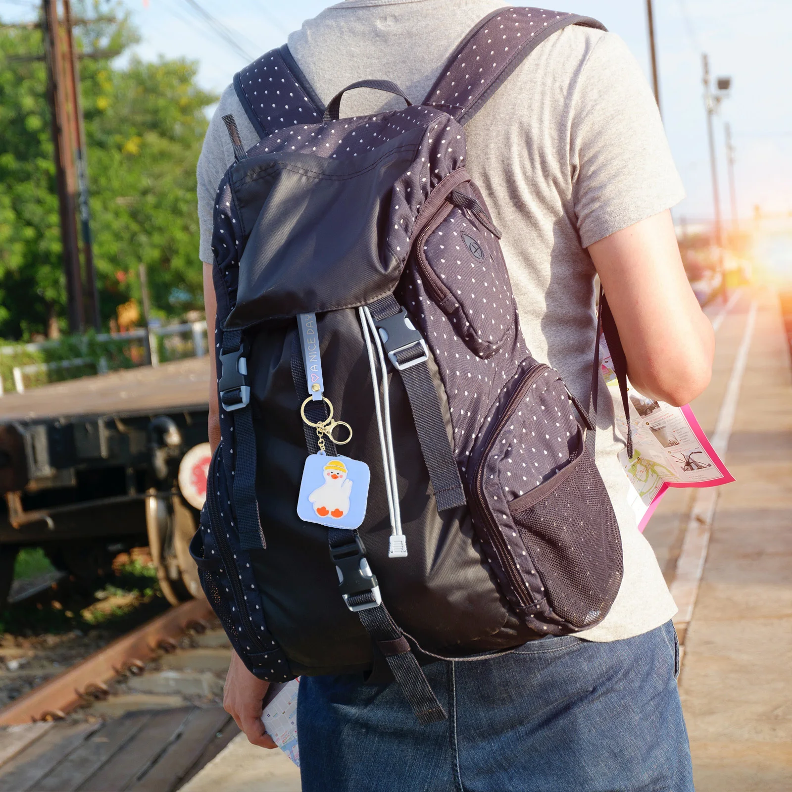 

1Pcs Cartoon Keychain Wallet Data Cable Storage Bag Pendant Portable Small Coin Purse USB Cable Organizer Pouch Gift