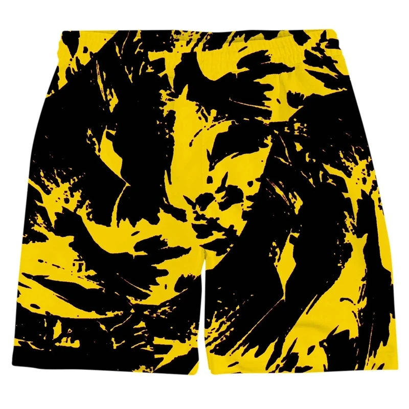 Men's Oversized Beach Shorts Drawstring Colorful Quick Dry Camouflage Trunks For Summer Women Men 3D Print Casual Sport Shorts