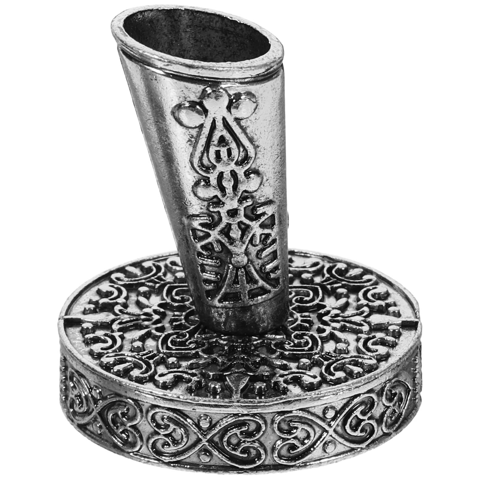 Vintage Metal Single Pen Holder Retro Desk Pen Stand Ink Pen Base Calligraphy Pen Holder For Home Study Student Gift
