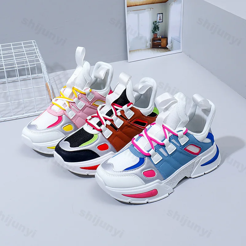 

Женская вулканизированная обувь, новые осенние уличные нескользящие кроссовки на платформе, модные удобные кроссовки на шнуровке, увеличивающие рост