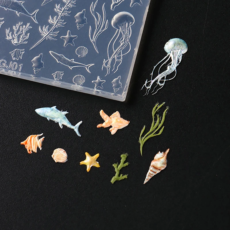 Moule en Silicone souple pour Nail Art, coquille de conque, 3D sculpté, Style océan, modèle de conception d'ongles, accessoires pour Salon