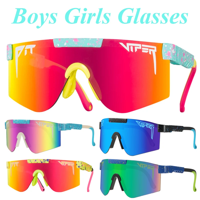 Boys Girls Pit Viper Sunglasses Young Men Women Youth Baseball Kids Sun Glasses Outdoor Children Eyewear Sport Child Shades