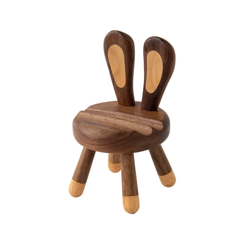 North American black walnut cute desktop phone holder watch video solid wood retro universal wood lazy mobile phone holder