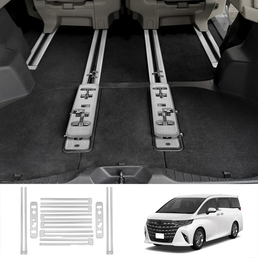 

For Toyota Alphard Vellfire 40 Series 2023 2024 Rear Seat Sliding Track Rail Bonnet Cover Trim Sticker Accessories Car Styling