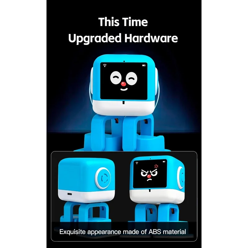 2026NEW Smart AI Robot Toy LCD Display Touch Interactive Educational Robot with Chat Dance Voice Control Kids Learning Companion view 3