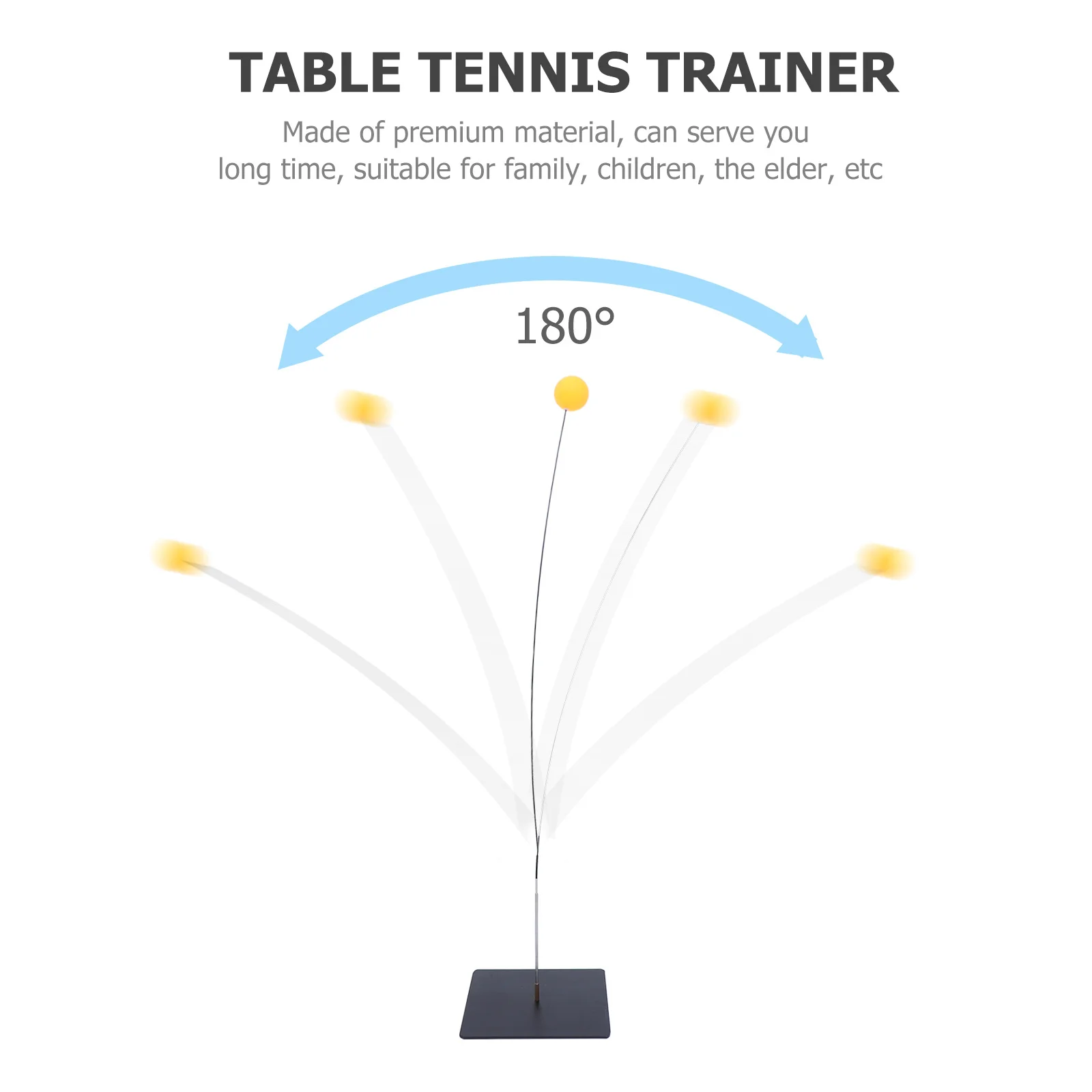 

1Set Premium Table Tennis Training Racket Eco Friendly Material with Stable Base Spring Bar for Flexible Practice Ideal for Kids