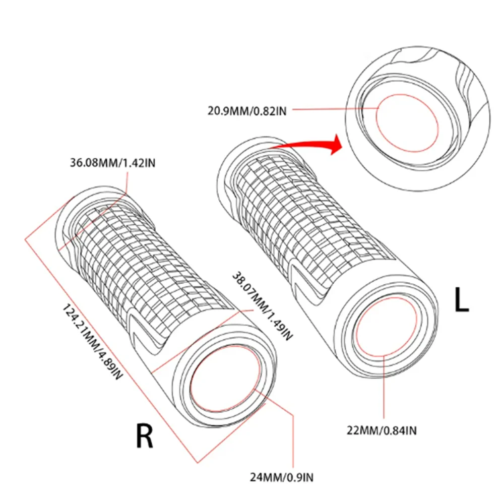 Extremos de barra para manillar de motocicleta, manijas de 22mm para YAMAHA T-MAX TMAX 560, 560 T-Max560, TMAX560, 2020, 2021, 7/8 pulgadas