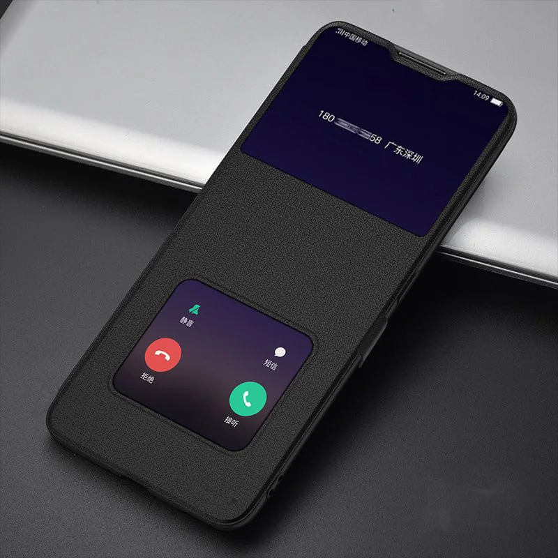 

For OPPO A80 5G Case Flip Cover Quick Answer Window View PU Leather Phone Case for OPPO A80 A 80 CPH2639 Funda OPPOA80 Coque
