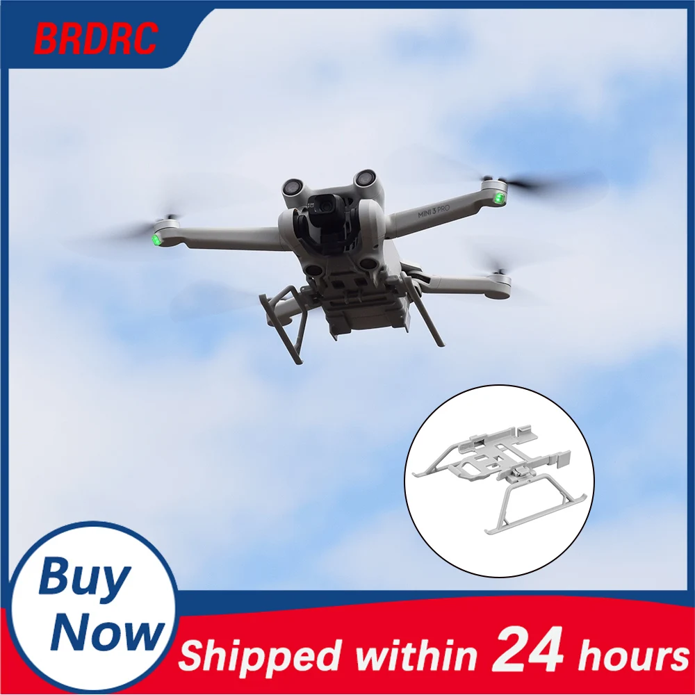 Tren de aterrizaje BRDRC para DJI Mini 3 Pro, soporte para Dron con trineo, soporte Protector de aterrizaje de liberación rápida para accesorios DJI MINI 3 Pro