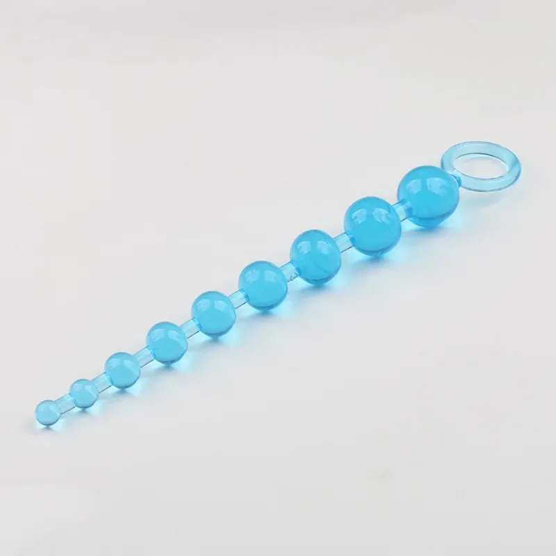 Anal Beads Sex Toys for Women Men Gay  Pull Ring Ball  Stimulator Plug   Jelly    Adult