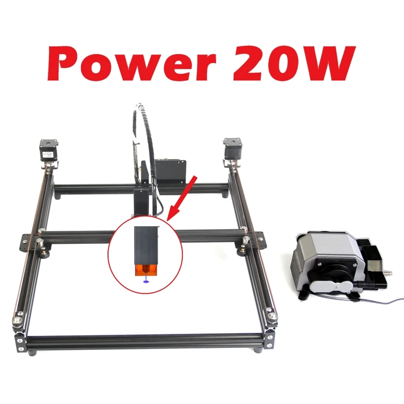 A0 LY Frame-Mounted Pulley Laser Cutting and Engraving Machine with 10W Offline Control Kit, Web, Wifi, Android App and Air Pump