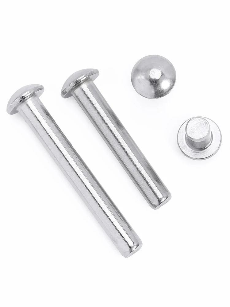M2 M2.5 M3 M4 M5 M6 M8 304 Stainless Steel GB867 Round Head Rivet Solid Self-plugging Rivet