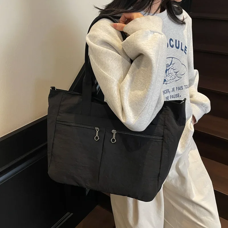 

Women's 2025 Functional Canvas Tote, Plain Large-Capacity Shoulder Bag with Comfortable Grip, Great for Work, Shopping & Travel​