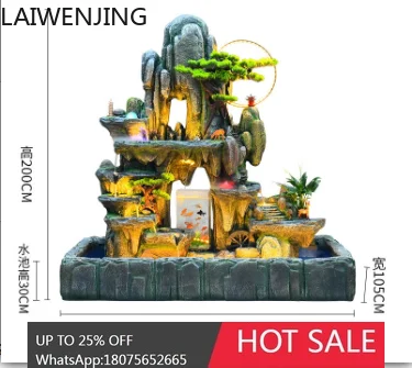 HLZ  Large Rockery Outdoor Fountain Balcony Garden Courtyard Fish Pond Ornament Decoration