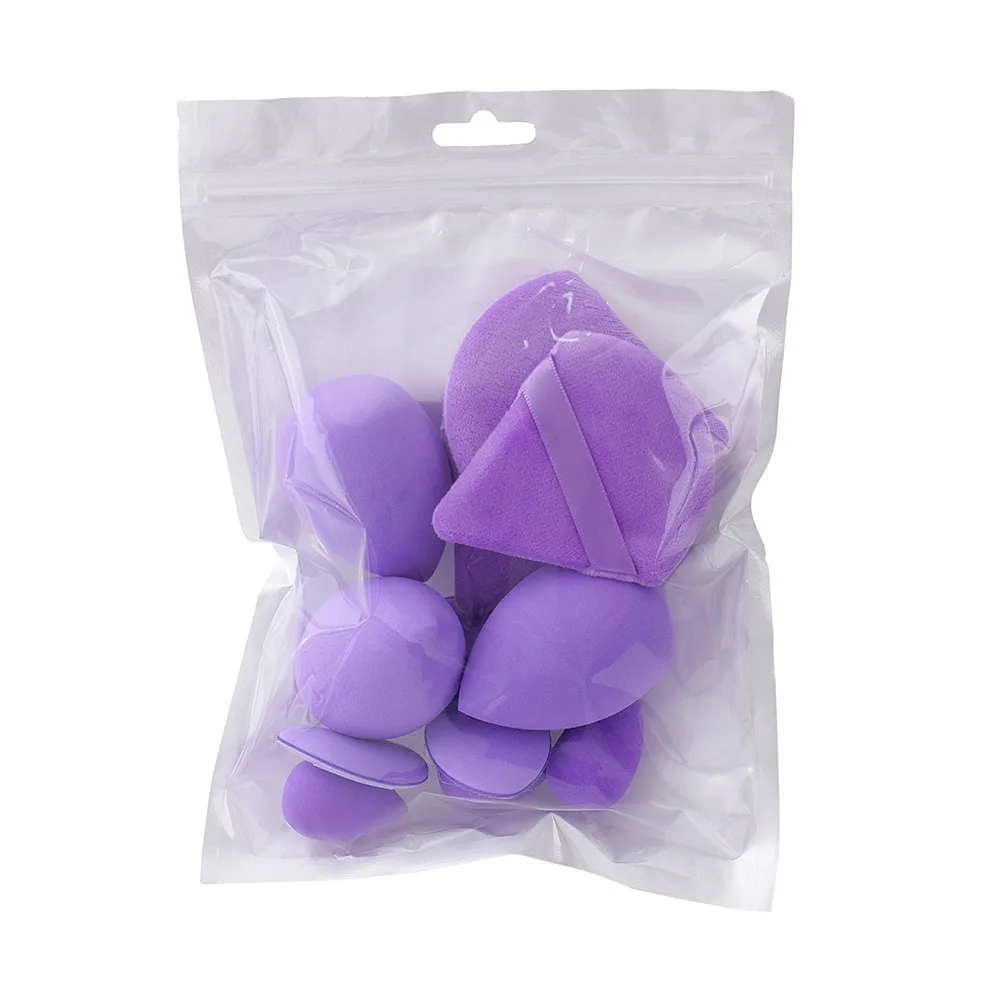 12 Stuks Zachte Universele Make-Up Spons Set Droog Nat Tweeërlei Gebruik Beauty Tools Schoonheid Ei 4 Soorten Poederdons foundation Sponzen