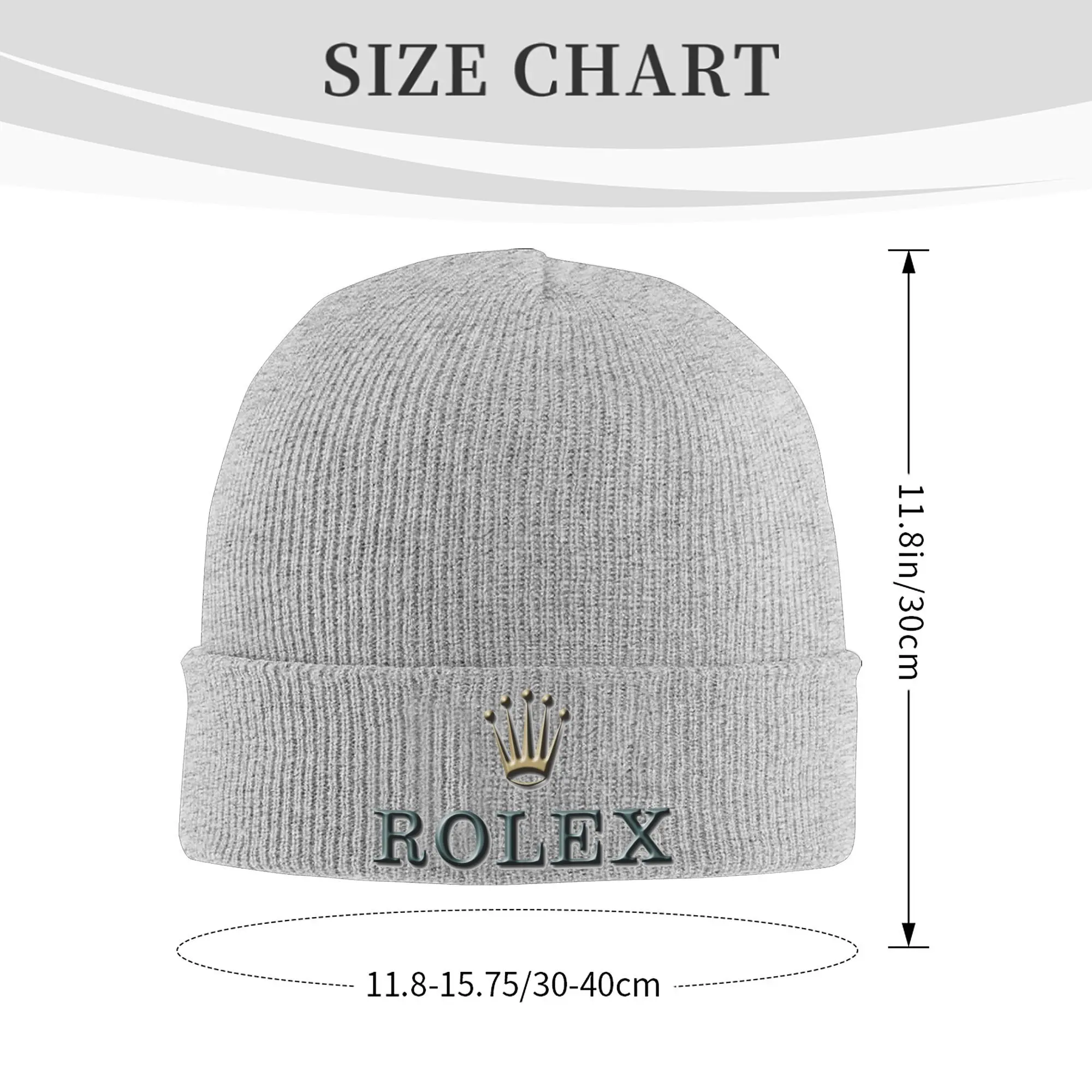 R-ROLEX  Knitted Caps Women's Men's Skullies Beanies Autumn Winter Hat Acrylic  Crochet Cap