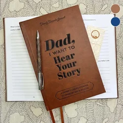 Mom, I Want To Hear Your Story - The Gift Your Mom Will Love Dad Mom Leather Memory Books Dad, I Want To Hear Your Story