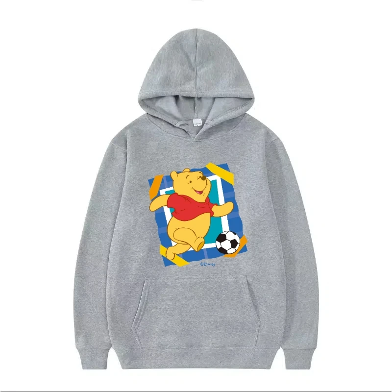 ديزني الكرتون نمط جديد الرباط هوديي ويني ذا بوه فريندز البلوز المألوف للرجال والنساء ملابس بسيطة #3