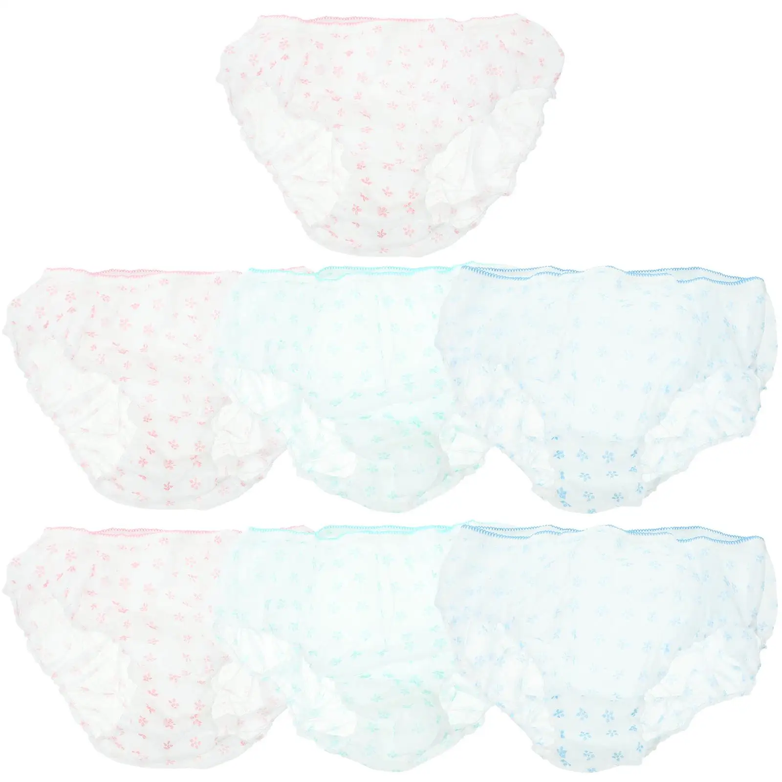 

7Pcs Disposable Panties Women Soft Breathable Travel Underwear Pregnant Postpartum Non Woven Fabrics Lightweight Portable Easy