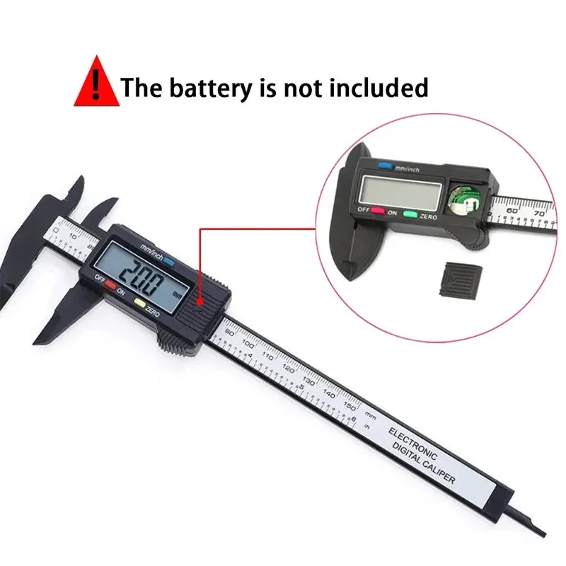 Hot Sell 150mm 100mm Electronic Digital Caliper Carbon Fiber Dial Vernier Caliper Gauge Micrometer Measuring Tool Digital Ruler