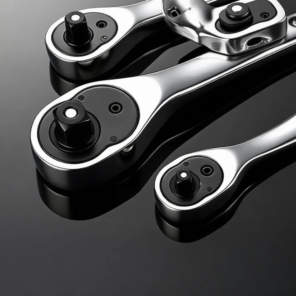 High Quality Ratchet Wrench 72 Teeth Steel Bend Handle Chrome Vanadium Tool Professional Auto Maintenance Repair Gear
