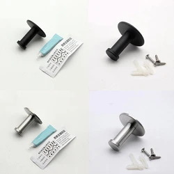 1pc Stainless Steel Hook Wall-mounted/Nail-free Glue Anchor Coat Hanger Minimalist Cylindrical 16 x 50mm Towel Hat Bag Mask Key