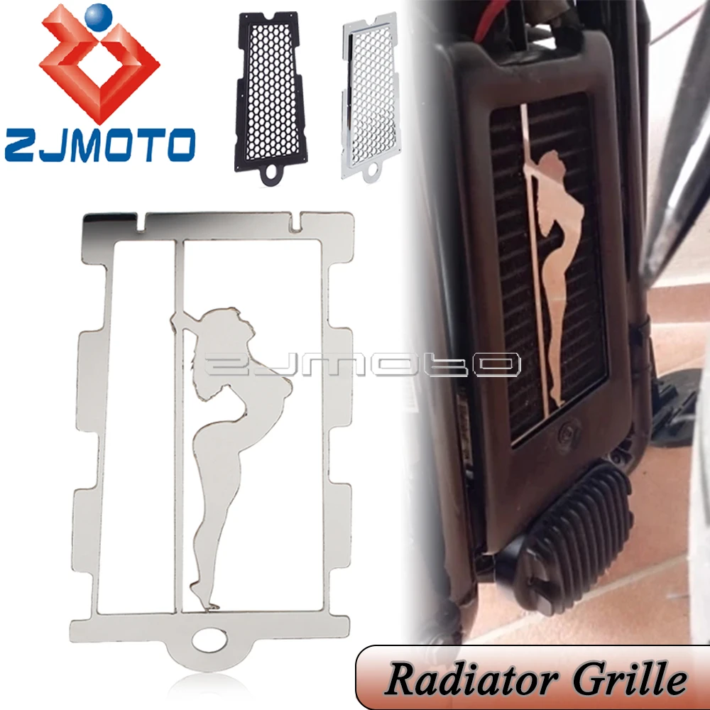 Oil Cooler Radiator Grille Cover Motorcycle Radiator Guard Grill For Harley Softail Deluxe FLDE Slim FLSL FXLR FXBB FLFB/S 18-up