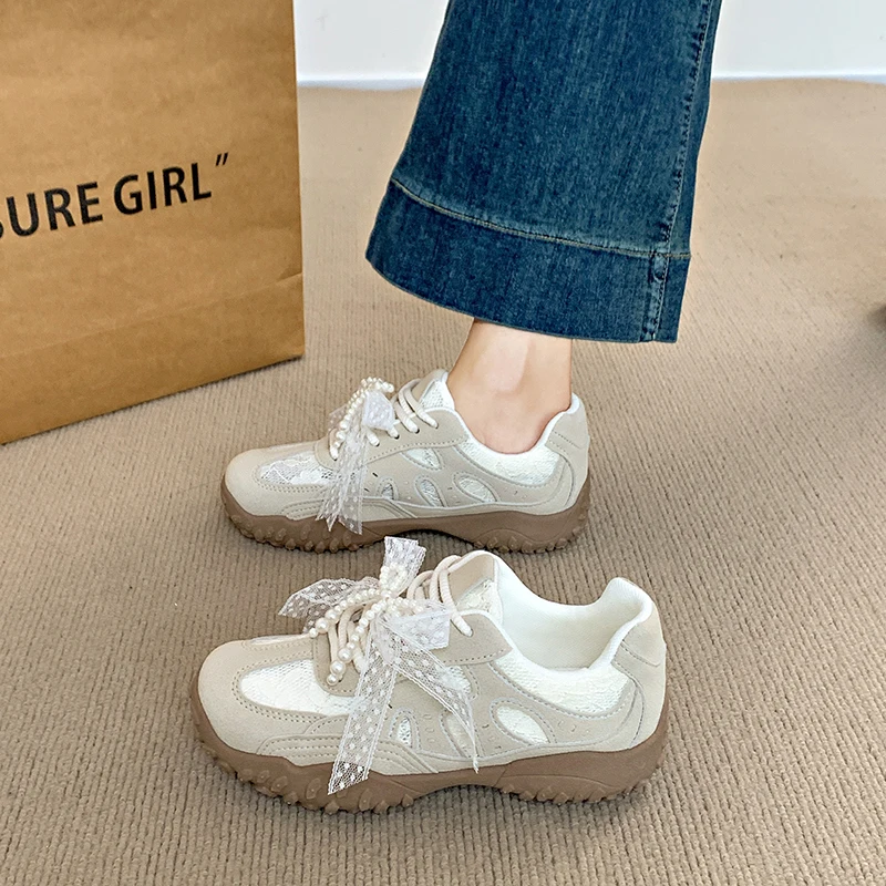 crlaydk-スニーカー女性のためのレースハイキングテニスファッション夏の靴メッシュ通気性カジュアルアウトドアスポーツウォーキングトレーナー