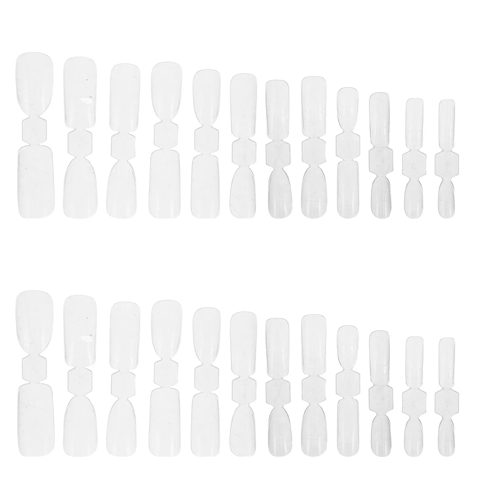 

120Pcs Nail Extension Tips Clear Dual Forms with Measurement Lines Full Coverage Manicure Molds for Beginners Salons Fake Nails