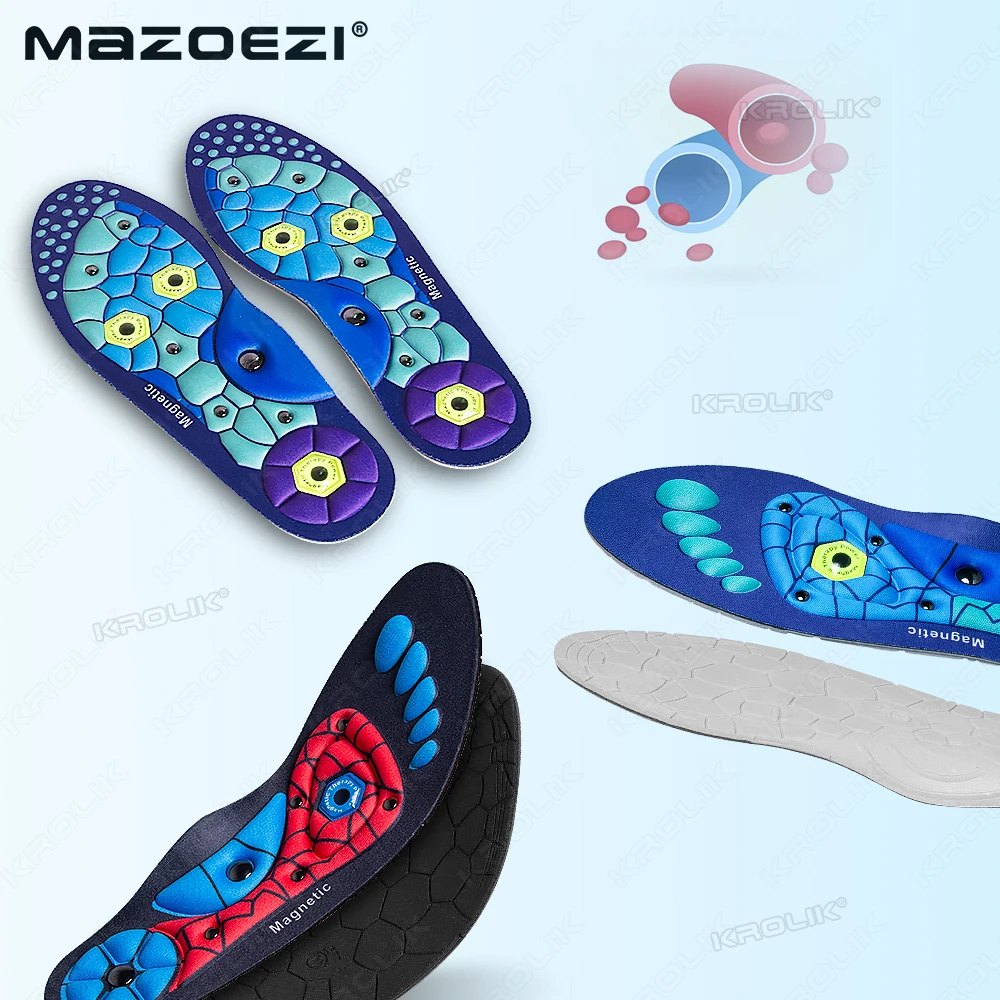 

2pcs Therapy Sports Insoles Massage Magnetic Foot Weight Loss Slimming Acupressure Insole Anti-fatigue Health Care Shoe Pads