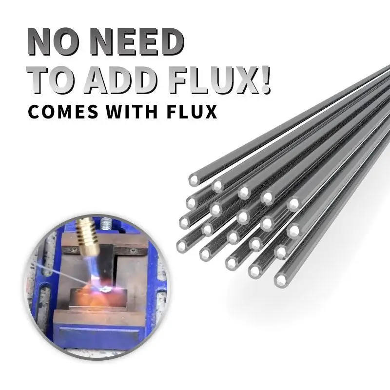 Saker Flux-Cored Welding Rods Aluminum Weld Wire Easy Melt Welding Rods For Aluminum Welding No Need Powder 10Pcs