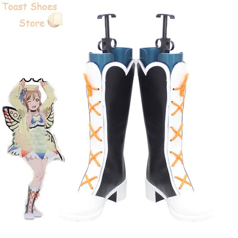 Aqours-zapatos de Cosplay Watanabe You, zapatos de PU, botas de Carnaval de Halloween, accesorios de Cosplay de Lovelive Sunshine