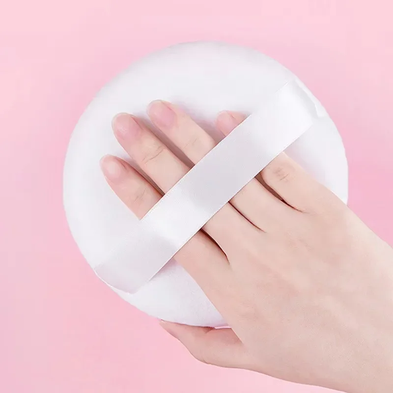 Applicateur de bouffées de corps de taille Jumbo Extra Large pour éponges de maquillage minérales en vrac bouffées cosmétiques lisses naturelles