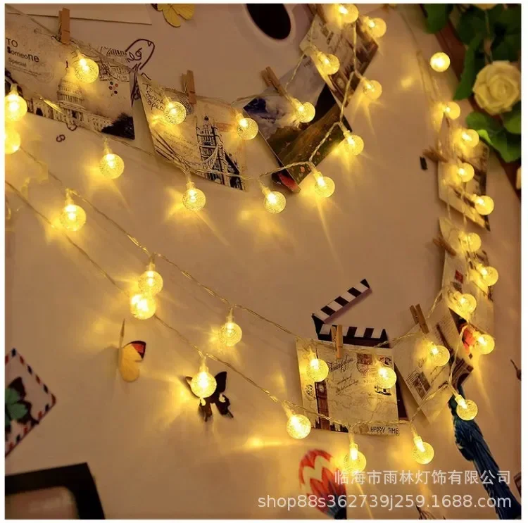 Pentagram Snowflake LED String Light Garland Merry Christmas Party Home Warm Atmosphere Decorations Happy New Year