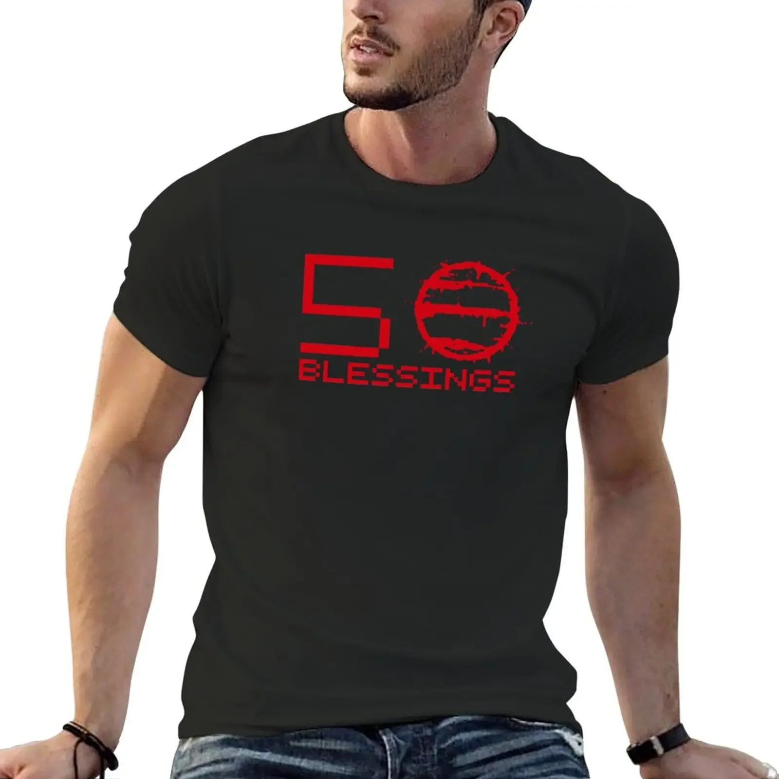 Hotline Miami: 50 Blessings - Text T-Shirt tees new edition clothing for men