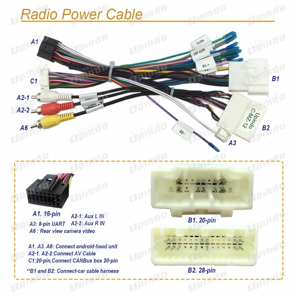 Car Radio Cable  Adapter Android Head Unit Wiring Harness Power Connector Socket with CAN Bus Decoder for Mazda 3 CX-3 CX-5