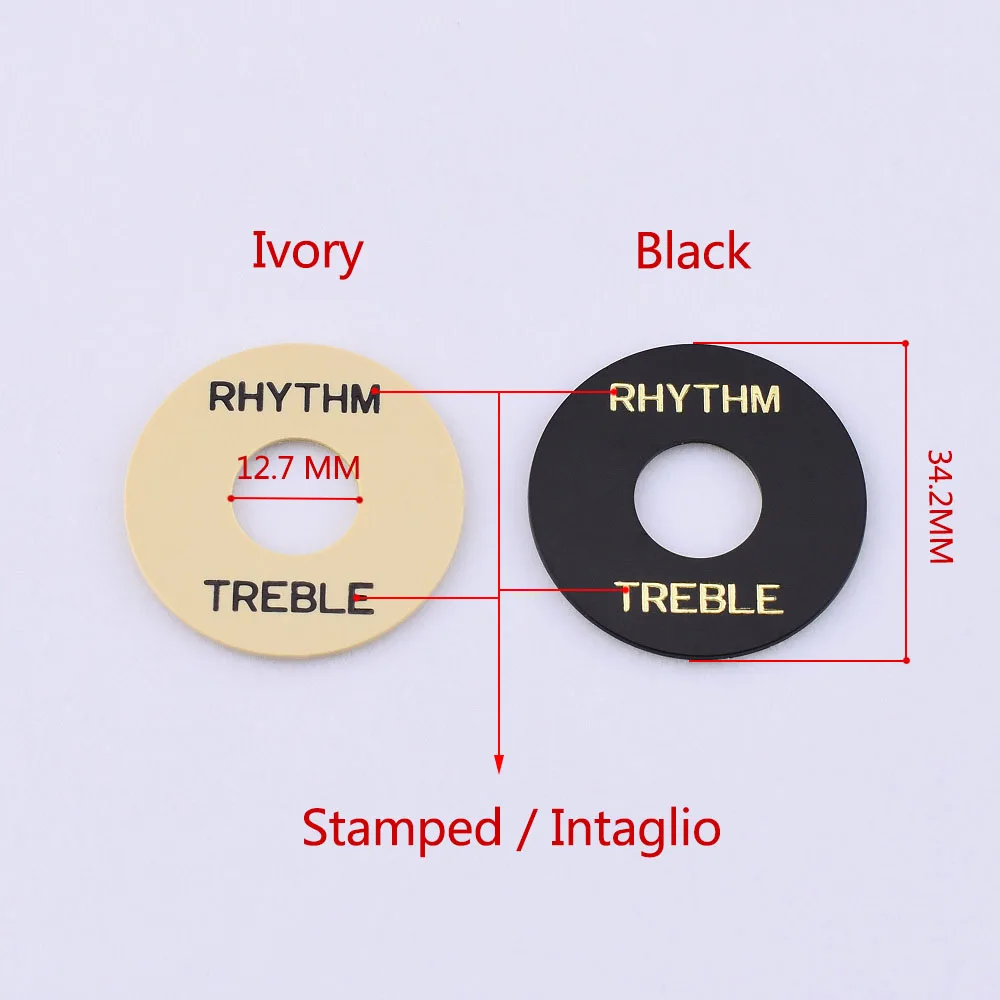 【Made in Korea】 Original Epi-phone 3 Way Toggle Switch Round Plate Rhythm / Treble Surround Ring Plate