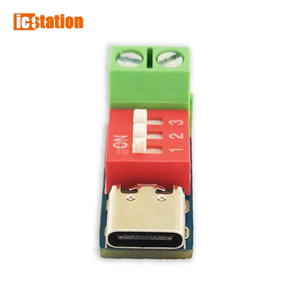 PDSink PD decoy QC PD Placa de prueba de carga rápida voltaje ajustable 5 ~ 20V ajuste de código de dial PD Placa de disparo tipo c