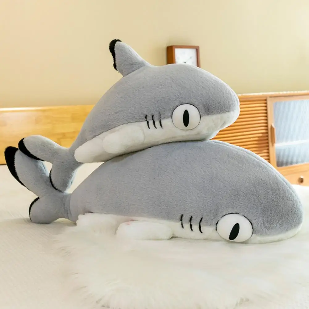 Shark Cat Stuffed Doll Soft Plush Toy Stuffed Animal Holiday Decorative Prop Bedroom Sofa Sleep Companion Pillow Home Decor