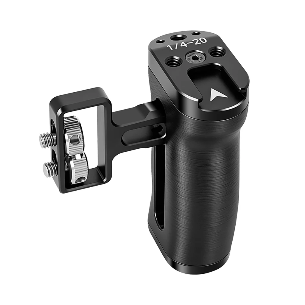 DSLR-Kamera-Cage-Rig mit NATO-Schienen-Seitengriff, rutschfester Gimbal-Hebegriff, Cold Shoe Mount, 1/4" 3/8" Gewinde, Ronin-Stabilisator – Detail 29