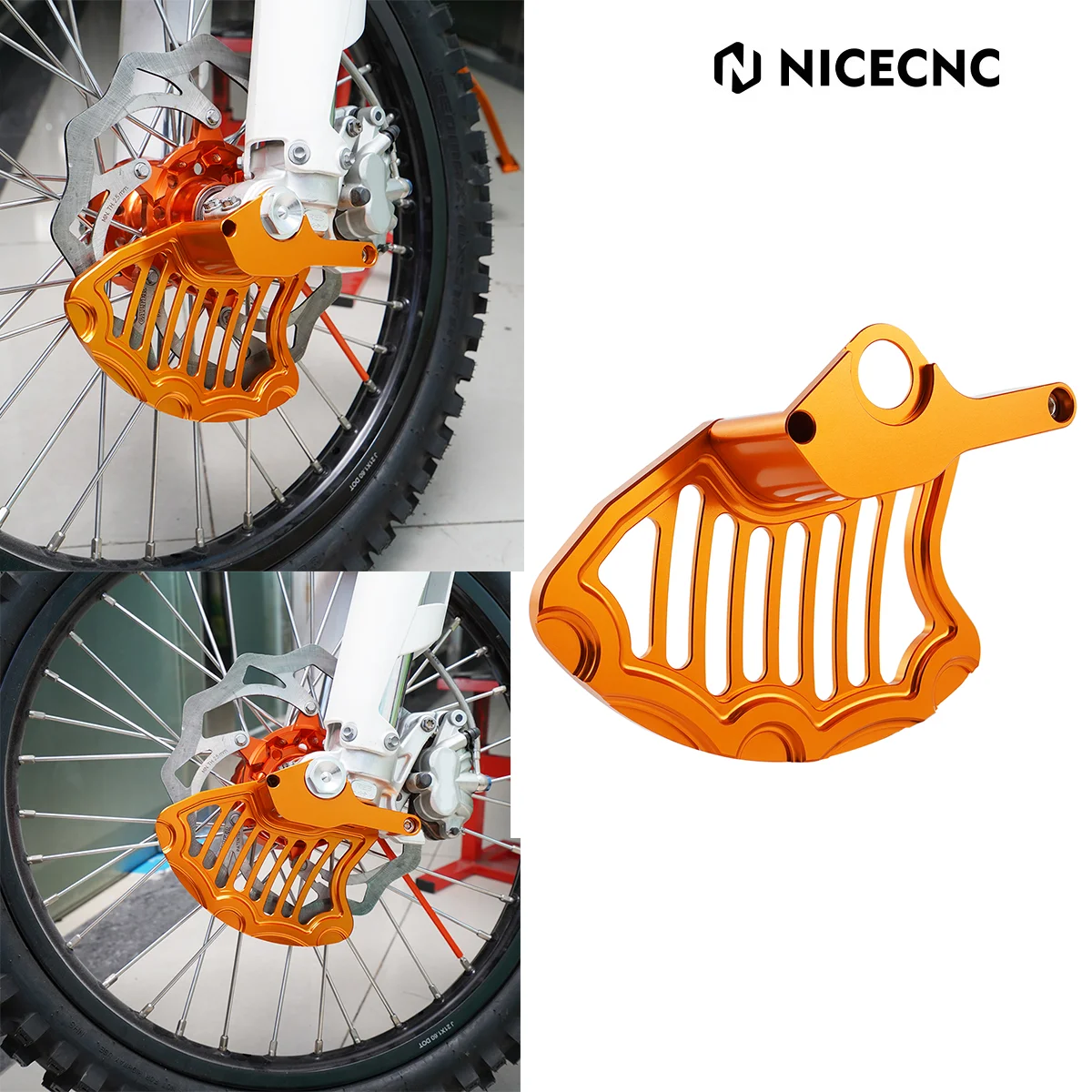 NICECNC Aluminum Front Brake Disc Guard Right For KTM EXC MXC SX XC XCW 125 250 300 350 450 530 2003-2014 Motocross Accessories