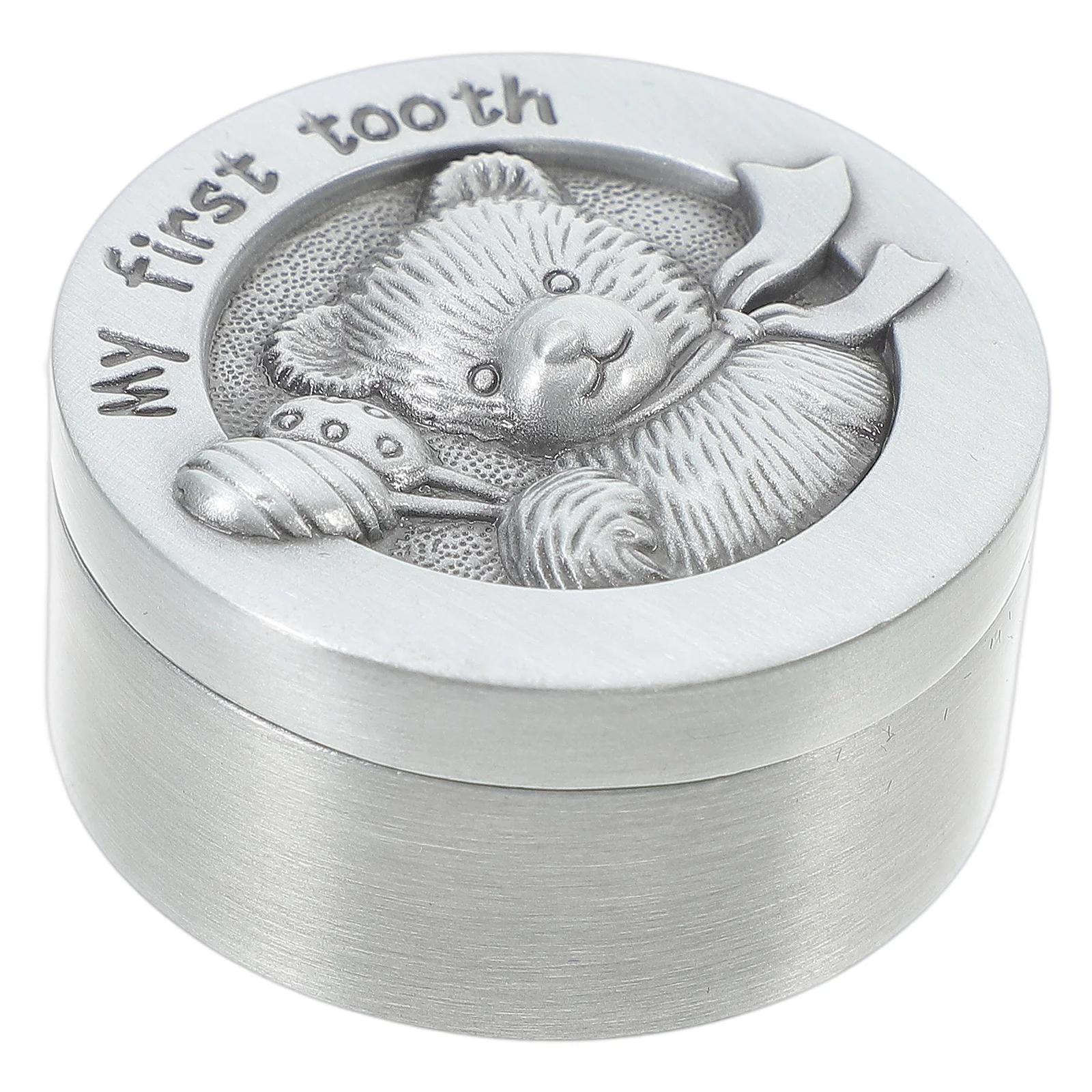 

1pcs First Tooth Box Baby Teeth Save Storage Container Metal Keepsake Box For Kids Tooth Organizer Small Vintage Trinket Case